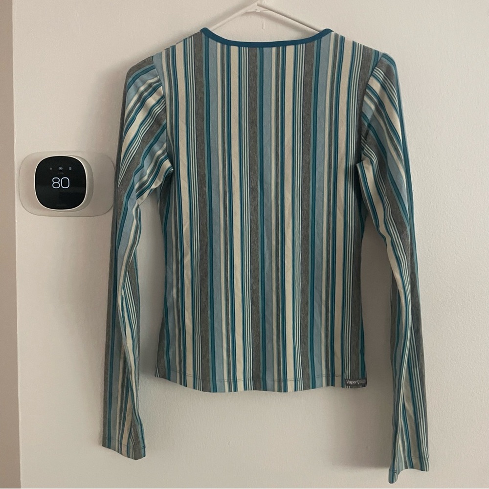 The north face Striped Long Sleeve Top - Blue and White size small petite